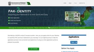 Pak-Identity | Apply Online for your National ID