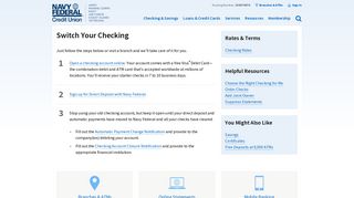 Switch Your Checking | Navy Federal Credit Union