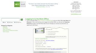 Logging In to the Back Office - NCR Silver Support and Customer Care ...