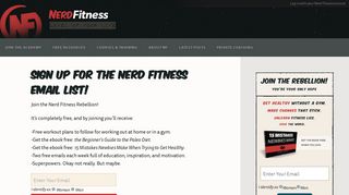 Sign up for the Nerd Fitness Email List!