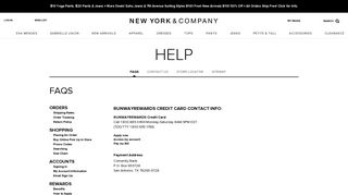 Credit Card Information - New York & Company