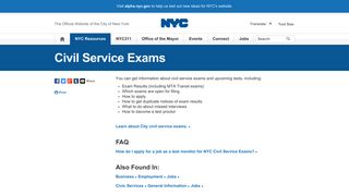 Civil Service Exams | City of New York - NYC.gov