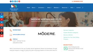 Modere Australia Pty Ltd | Direct Selling Australia | DSA