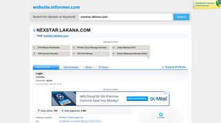 nexstar.lakana.com at Website Informer. Login. Visit Nexstar Lakana.