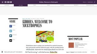 Kiddies, Welcome to Nicktropolis | WIRED