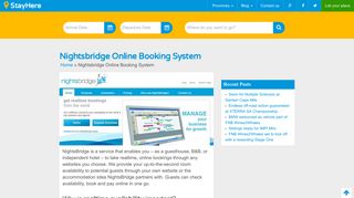 Nightsbridge Online Booking System - StayHere