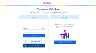 Welcome to NoRedInk! - Log In | NoRedInk