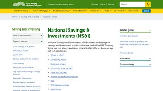 National Savings & Investments (NS&I) - Money Advice Service