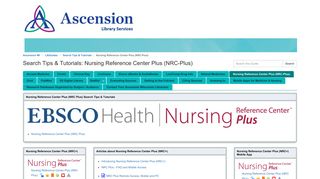Nursing Reference Center Plus (NRC-Plus) - Search Tips & Tutorials ...