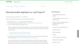 Having trouble signing in or can't log in? – Nutmeg
