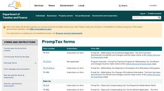PrompTax forms - Department of Taxation and Finance - NY.gov