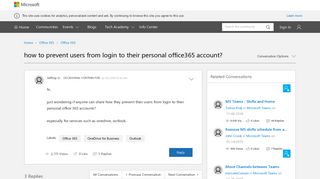 how to prevent users from login to their personal office365 account ...