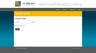 Student login - Safe Work College - Work health and safety training