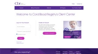Cord Blood Registry - Client Center