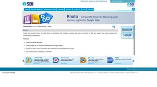 Khata - OnlineSBI