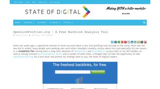 OpenLinkProfiler.org - A Free Backlink Analysis Tool - State of Digital