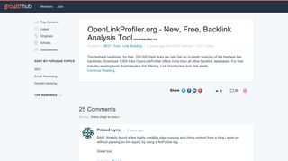 OpenLinkProfiler.org - New, Free, Backlink Analysis Tool - Growth.org