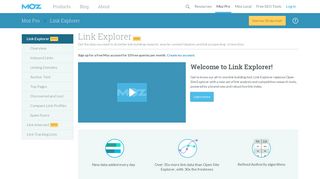 Link Explorer | Moz's Link Building Research Tool