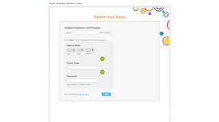 Transfer Your Points Login