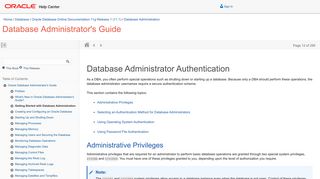 Database Administrator Authentication - Oracle Docs