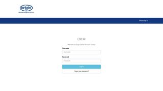 Log in - Origin Online Account Access