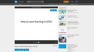 How to start learning in OTLE - SlideShare