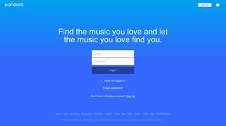 Log In - Music and Podcasts, Free and On-Demand | Pandora