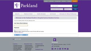 Login | Parkland Health & Hospital System - Dallas