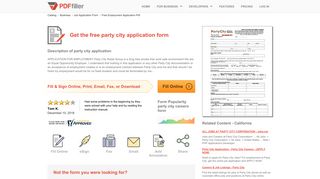 Party City Application - Fill Online, Printable, Fillable, Blank | PDFfiller