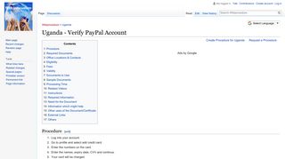 Uganda - Verify PayPal Account - Wikiprocedure