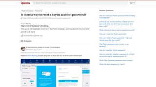 Is there a way to reset a Paytm account password? - Quora