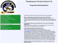 Frequently Asked Questions - Pearblossom Private School K-8