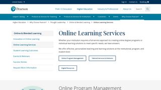 Online Learning Services | Pearson Higher Ed