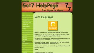 Peeper - GOT7 Help page