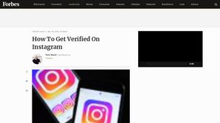 How To Get Verified On Instagram - Forbes