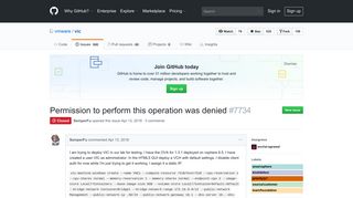 Permission to perform this operation was denied · Issue #7734 ...