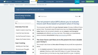 Calculate the Net Present Value - NPV | PrepLounge.com