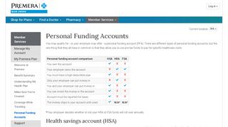 Personal Funding Accounts | Member | Premera Blue Cross