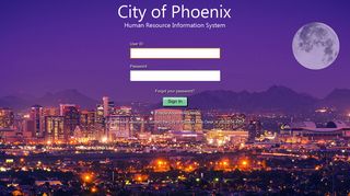 Oracle PeopleSoft Sign-in - City of Phoenix