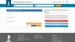 Log in - Better Business Bureau