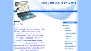 Earn Dollars Just by Typing: Pixprofit