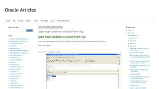 Oracle Articles: Login Page Creation in Oracle Form 10g