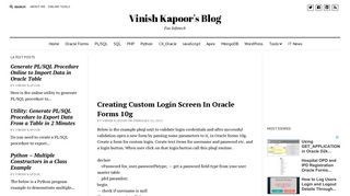Creating Custom Login Screen In Oracle Forms 10g | Vinish Kapoor's ...