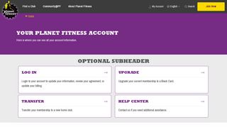 Your Planet Fitness Account | Planet Fitness