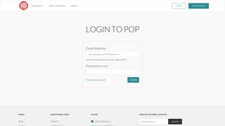 Login to Your POP Dashboard :: POP.co