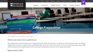 College Preparation & University College Entrance ... - Portage College
