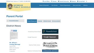 Parent Portal - Seymour Public School District