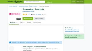 Powershop Australia Reviews - ProductReview.com.au