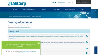 Testing Information | LabCorp