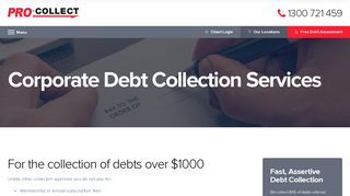 Corporate Debt Collection Services : Pro-Collect